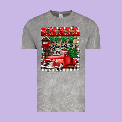 Small Town Christmas Vintage Tee Designed By Barkaloodesign