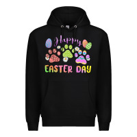 Black happy easter day paws Premium Hoodie - MaliasSmallBusiness