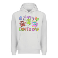 Dove Grey happy easter day paws Premium Hoodie - MaliasSmallBusiness