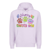 Lilac happy easter day paws Premium Hoodie - MaliasSmallBusiness