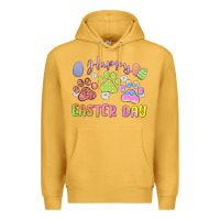 Mustard happy easter day paws Premium Hoodie - MaliasSmallBusiness
