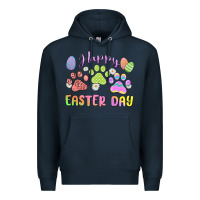 Navy happy easter day paws Premium Hoodie - MaliasSmallBusiness