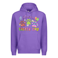 Purple happy easter day paws Premium Hoodie - MaliasSmallBusiness