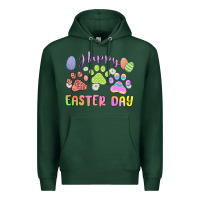Sports Green happy easter day paws Premium Hoodie - MaliasSmallBusiness
