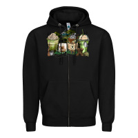 Black veteran coffee cups Zipper Hoodie - Zillion Design Studio