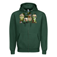 Sports Green veteran coffee cups Zipper Hoodie - Zillion Design Studio