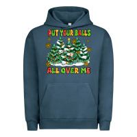 Pigment Midnight Navy put your balls all over me Urban Hoodie - MaliasSmallBusiness