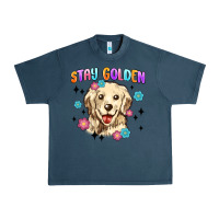Midnight Navy stay golden Urban Heavy Tee - MaliasSmallBusiness