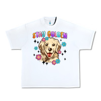 White stay golden Urban Heavy Tee - MaliasSmallBusiness