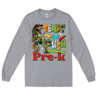 Heather Grey ready to crush pre k Long Sleeve Tee - texasbilliewilder