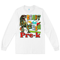 White ready to crush pre k Long Sleeve Tee - texasbilliewilder