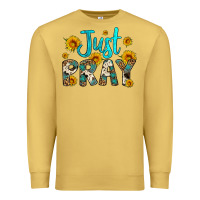 Antique Gold just pray Premium Sweatshirt - Artiststas