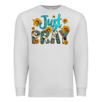 Dove Grey just pray Premium Sweatshirt - Artiststas