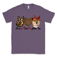 Lavender peace love shiba inu Classic Tee - RanaPortraitStore
