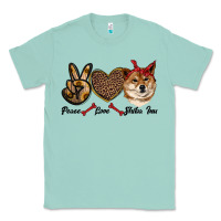 Seafoam peace love shiba inu Classic Tee - RanaPortraitStore