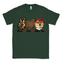 Sports Green peace love shiba inu Classic Tee - RanaPortraitStore