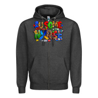 Charcoal Heather ausome autism nurse Zipper Hoodie - Zillion Design Studio