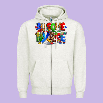 Ausome Autism Nurse Zipper Hoodie Designed By Zillion Design Studio