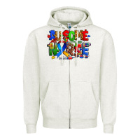 Oatmeal Heather ausome autism nurse Zipper Hoodie - Zillion Design Studio
