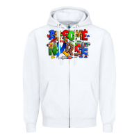 White ausome autism nurse Zipper Hoodie - Zillion Design Studio