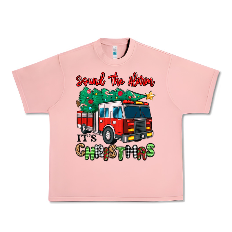 Sound The Alarm Its Christmas Fire Truck Urban Heavy Tee by MaliasSmallBusiness | Teevron