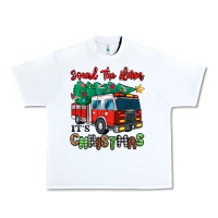 White sound the alarm its christmas fire truck Urban Heavy Tee - MaliasSmallBusiness