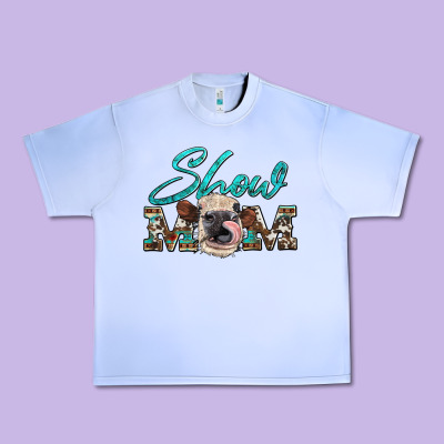 Show Mom Aztec Cowhide Heifer Urban Heavy Tee Designed By Artiststas
