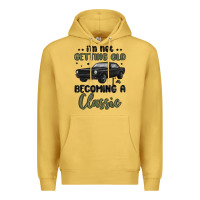 Antique Gold i m not getting old i m becoming a classic Premium Hoodie - MaliasSmallBusiness