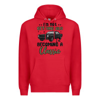 Red i m not getting old i m becoming a classic Premium Hoodie - MaliasSmallBusiness