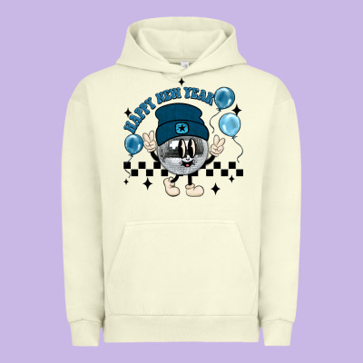 Happy New Year Disco Ball Urban Hoodie Designed By Maliassmallbusiness