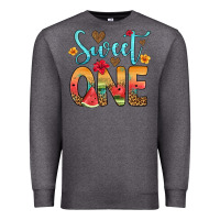 Charcoal Heather sweet one watermelon Premium Sweatshirt - Artiststas