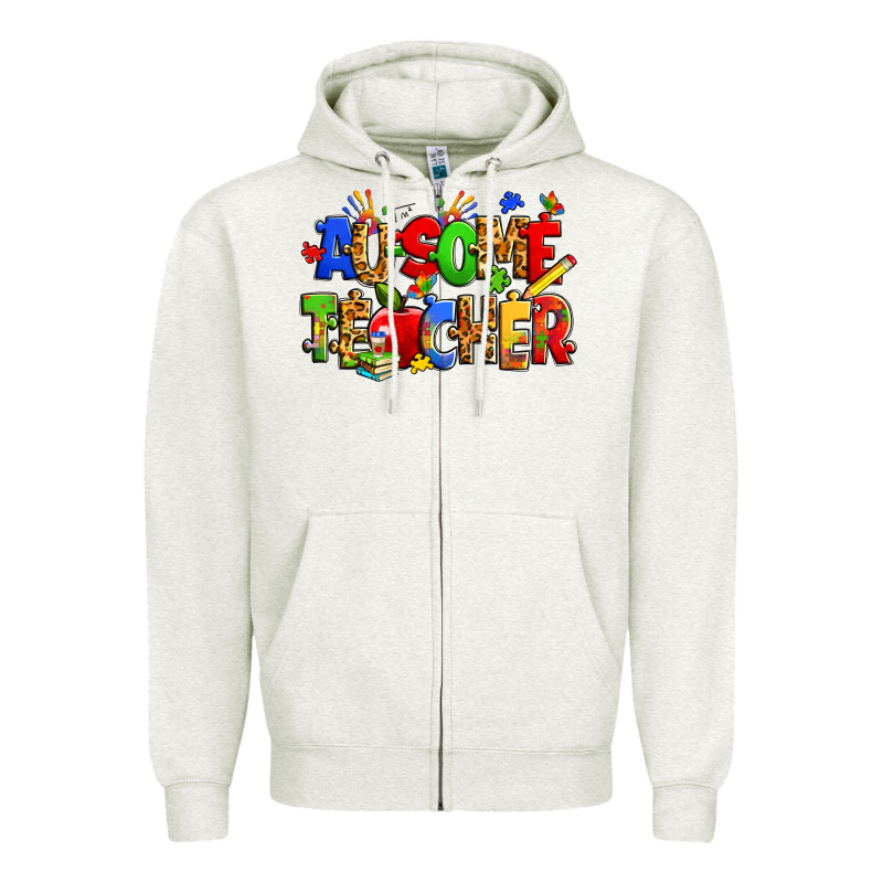Ausome Autism Teacher Zipper Hoodie by Zillion Design Studio | Teevron
