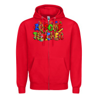 Red ausome autism teacher Zipper Hoodie - Zillion Design Studio