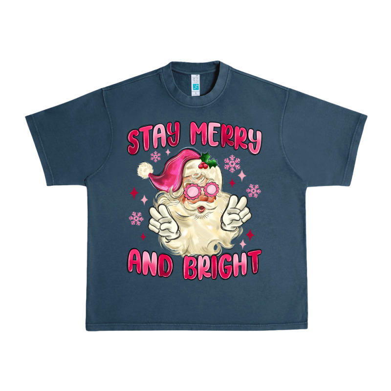 Stay Merry And Bright Urban Heavy Tee by MaliasSmallBusiness | Teevron
