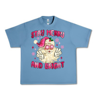 Pebble Blue stay merry and bright Urban Heavy Tee - MaliasSmallBusiness