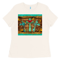 Bone crosses tumbler Ladies Tee - BarkalooDesign