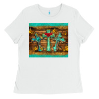 White crosses tumbler Ladies Tee - BarkalooDesign