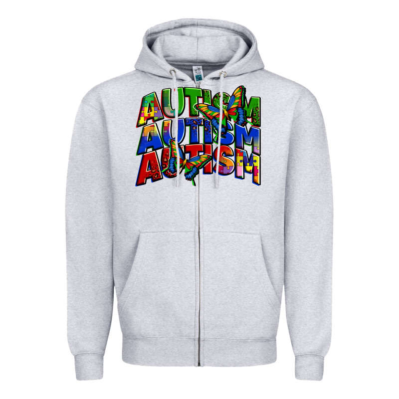Autism Autism Autism Zipper Hoodie by Zillion Design Studio | Teevron