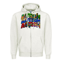 Oatmeal Heather autism autism autism Zipper Hoodie - Zillion Design Studio