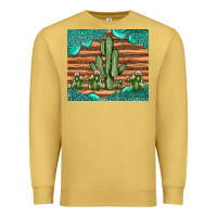 Antique Gold cactus gemstone Premium Sweatshirt - JahusDesignShop
