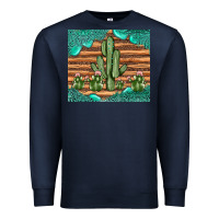 Navy cactus gemstone Premium Sweatshirt - JahusDesignShop