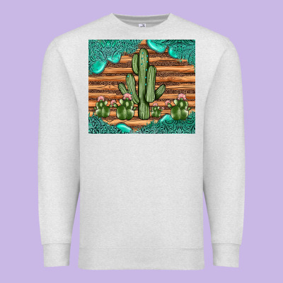 Cactus Gemstone Premium Sweatshirt Designed By Jahusdesignshop