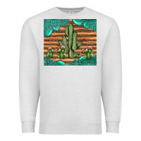 Oatmeal Heather cactus gemstone Premium Sweatshirt - JahusDesignShop