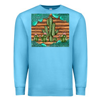 Ocean Blue cactus gemstone Premium Sweatshirt - JahusDesignShop