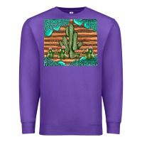 Purple cactus gemstone Premium Sweatshirt - JahusDesignShop