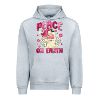 Heather Grey peace on earth Urban Hoodie - MaliasSmallBusiness