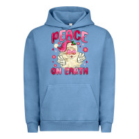 Pigment Pebble Blue peace on earth Urban Hoodie - MaliasSmallBusiness