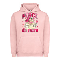 Pigment Salmon peace on earth Urban Hoodie - MaliasSmallBusiness