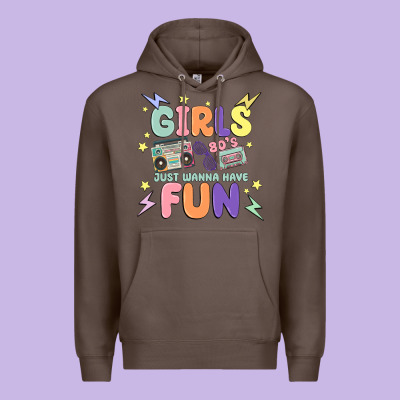 Girls Just Wanna Have Fun Premium Hoodie Designed By Maliassmallbusiness