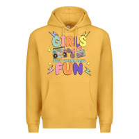 Mustard girls just wanna have fun Premium Hoodie - MaliasSmallBusiness